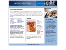 Tablet Screenshot of extension.universityofcalifornia.edu